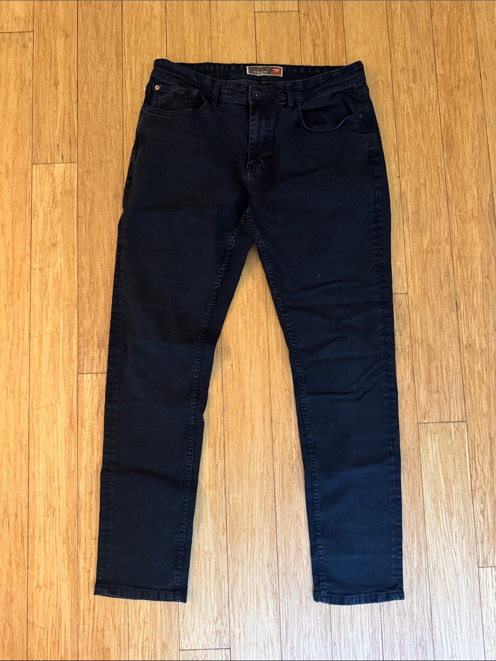 Men's Slim Straight Jeans in Deep Black